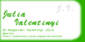 julia valentinyi business card