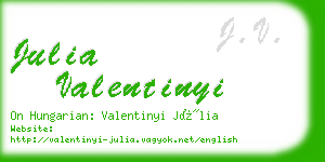 julia valentinyi business card